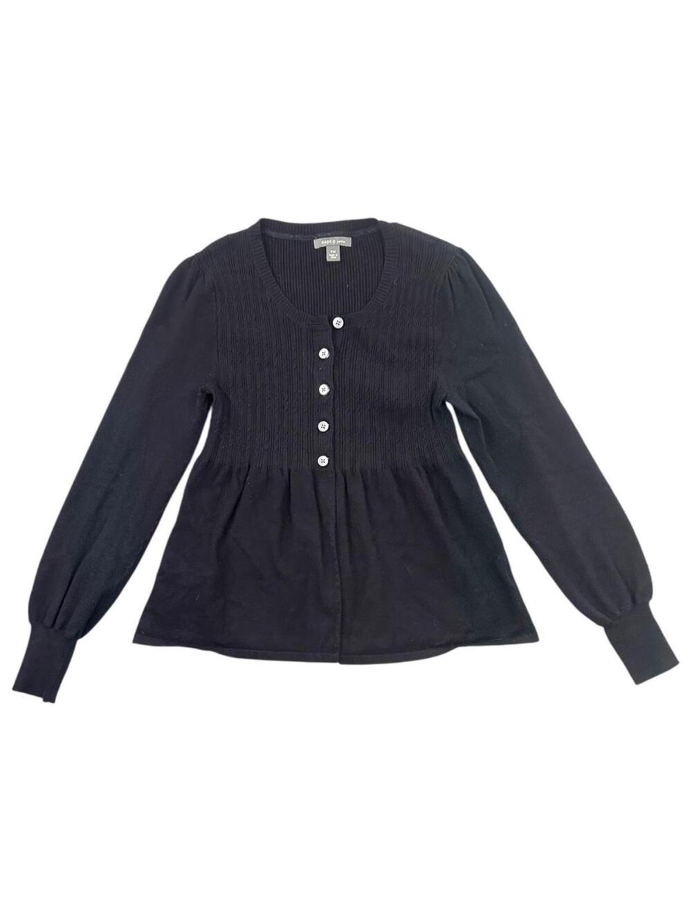 Apt. 9 Long Sleeve Babydoll‎ Button Up Sweater Blouse